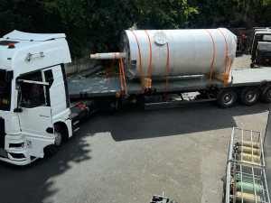 Silencieux de mise à l'air haute pression – transport sur porte-engins